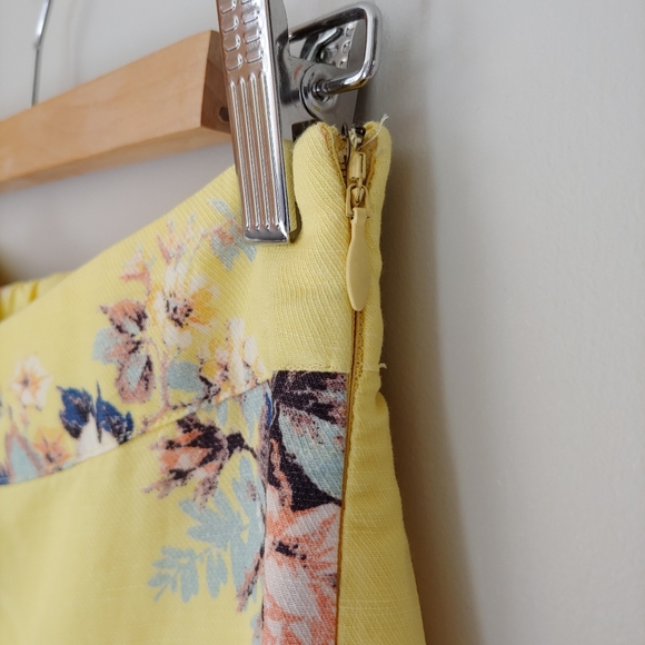 Anthropologie Feather Bone Talese Wide Leg Pants Yellow Size 8 - Picture 11 of 16